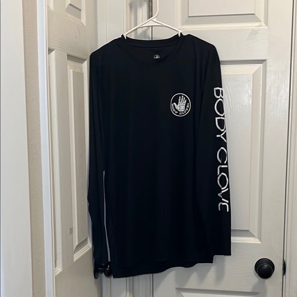 Body Glove Black Long Sleeve Tee with Logo and Sleeve Text
